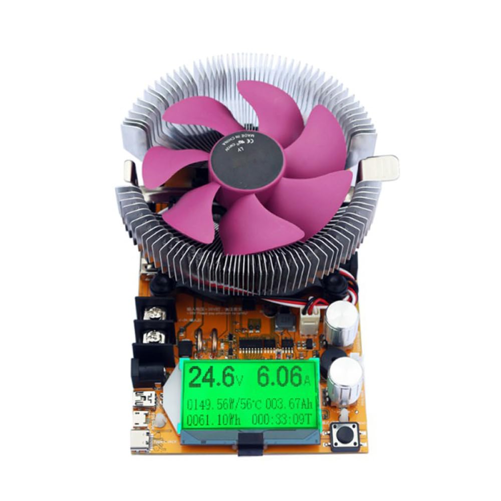 150W 20A Einstellbare Konstantstrom Elektronische Last, Hohe Präzision Entladungswiderstand Kapazität Tester mit LCM Display