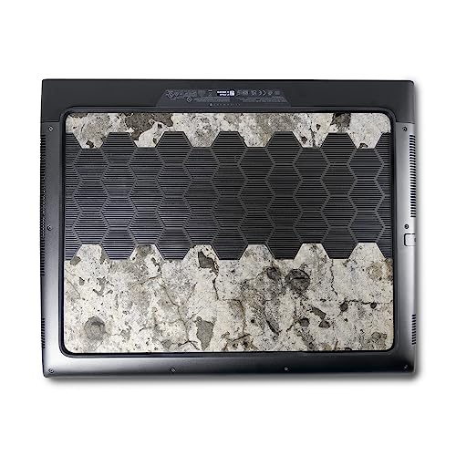Image of MightySkins Carbon Fiber Skin Compatible with Alienware M18 R1 (2023) Full Wrap Kit - Blasted Concrete | Protective, Durable Textured Carbon Fiber Finish | Easy to Apply | Made in The USA