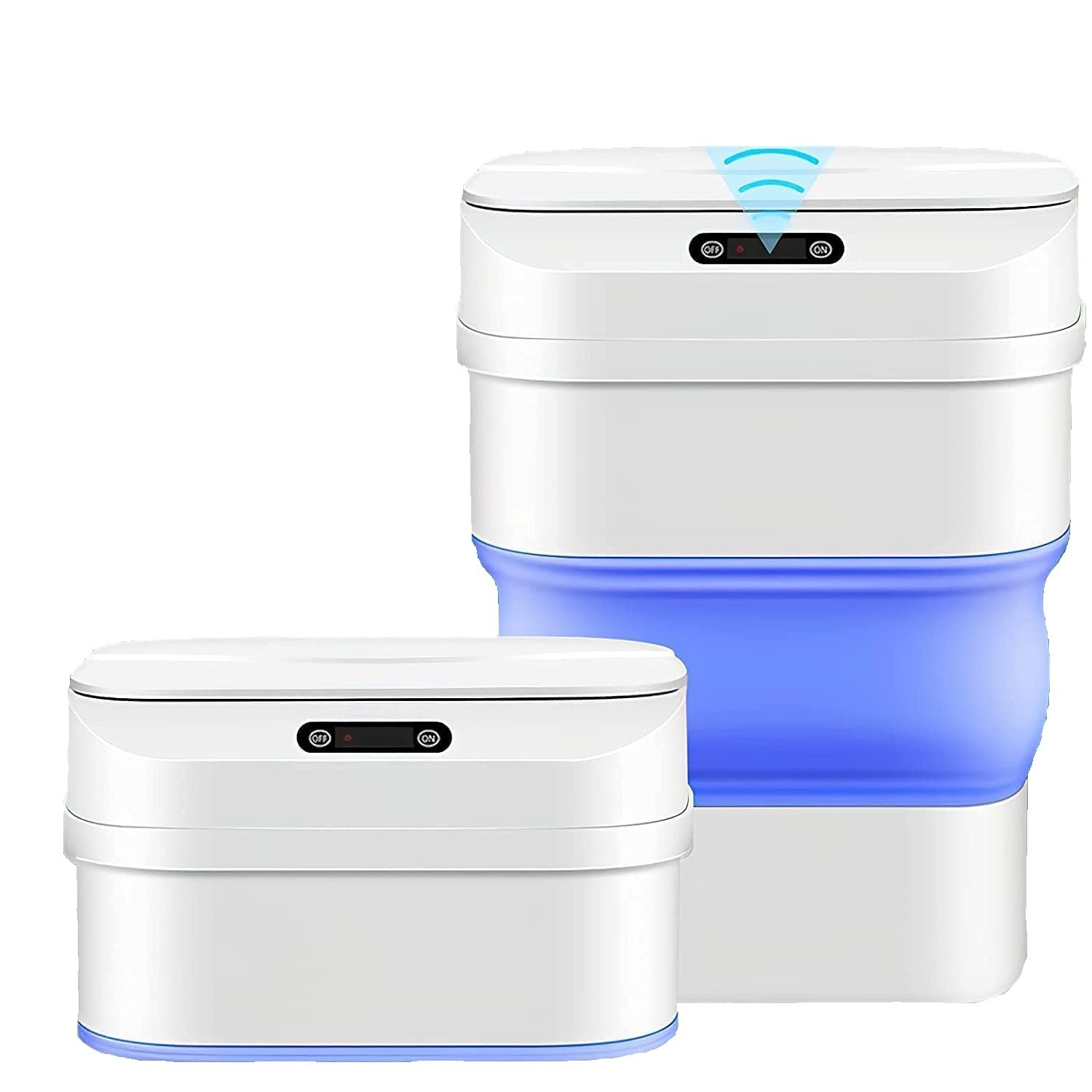 Kruvad Automatic Touchless Infrared Dustbin Auto Sensor Smart Recycle Bin Water Proof 3 Layer Foldable Trash Can Open & Close By Smart Sensor Lid