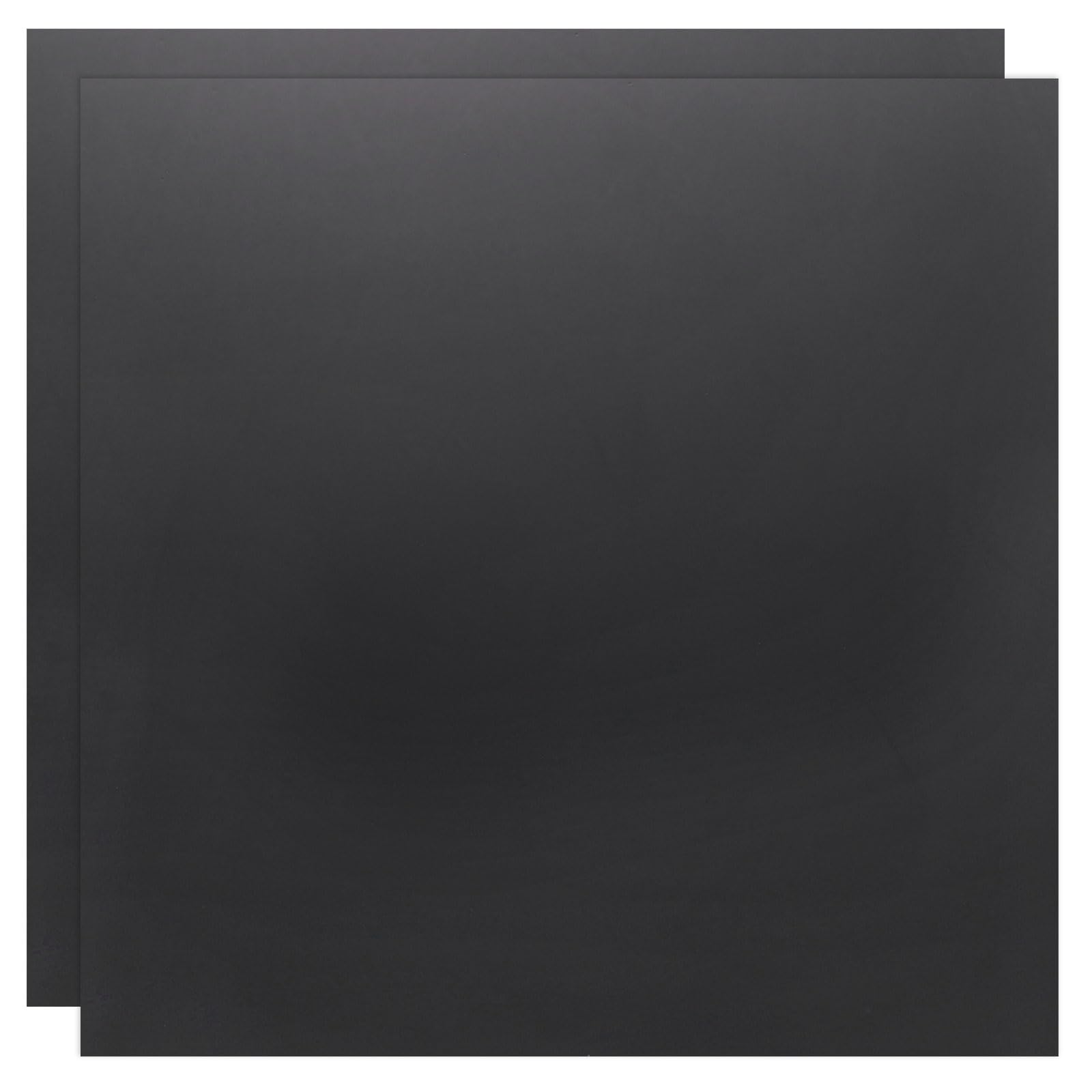 QUARKZMAN 2 sztuki płyty z tworzywa sztucznego ABS, grubość 0,04" 6" x 6", elastyczny twardy panel, termoformowalny panel do dekoracji domu, kolor czarny