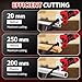 FULLYEA Reciprocating Saw Cordless, 3500 SPM Brushless Reciprocating Saws, Tool-Free Blade Change, Power Reciprocating Saws with 2*4.0Ah Battery & Charger, Cordless Saw for Wood/Metal/Plastic Cutting