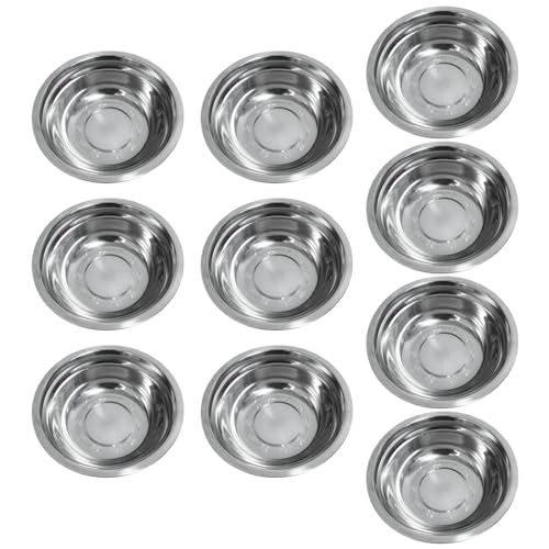 Juego de 10 cuencos de almacenamiento de sopa, cuencos de acero inoxidable para salsas y ensaladas, utensilios de cocina de metal, platos de verduras