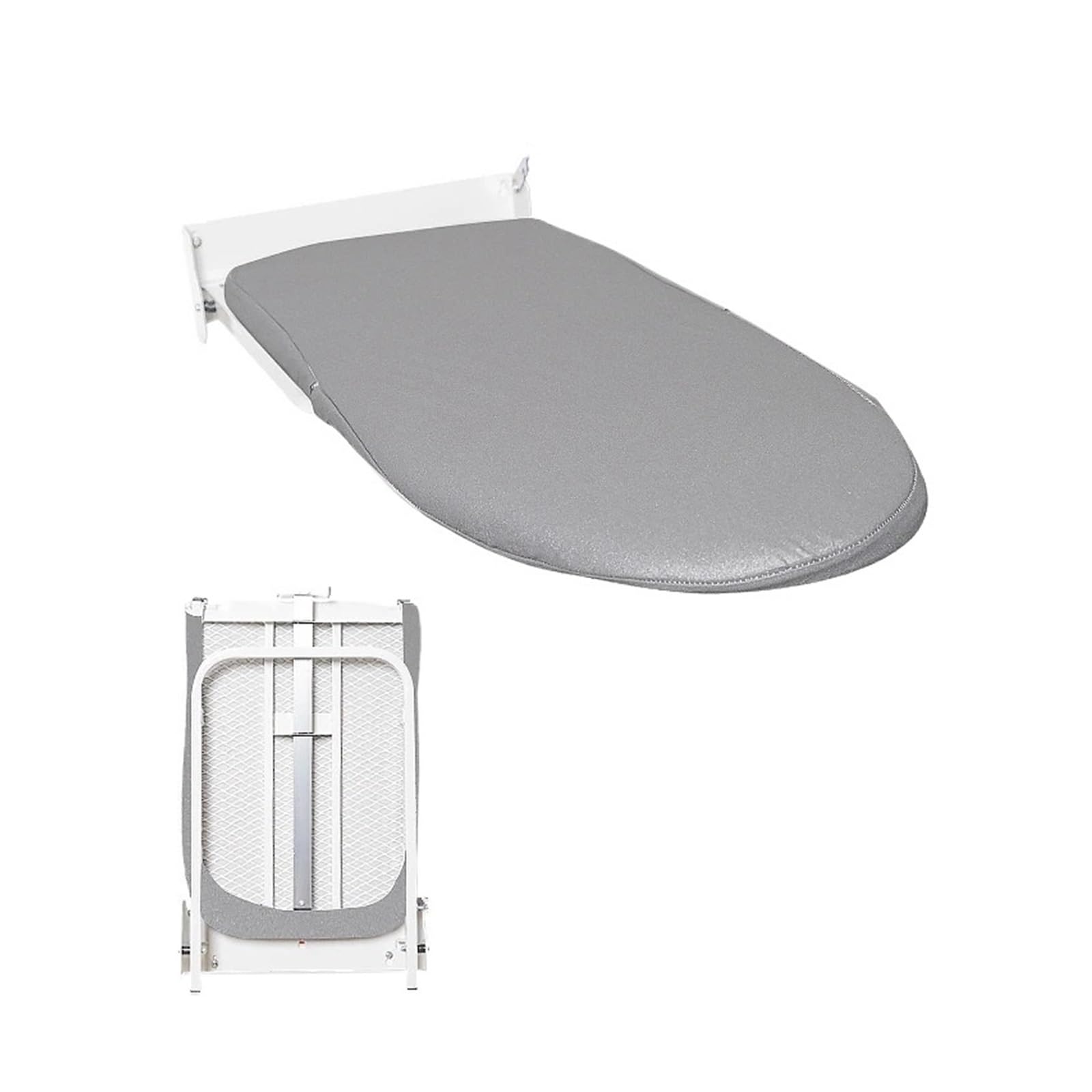 Iron Board Wall-Mounted Ironing Board Foldable & Space-Saving Design Sturdy Household Clothes Press For Wall Storage(Grey)