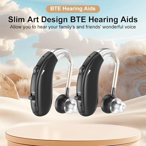 Image of Fastwell F27-2 Unit For Both Ear Rechargeable Hearing Aids for Adults with Hearing Loss, Mild To Moderate, Noise Reduction Ear Machine, (Black-Pair) 1-Year Warranty