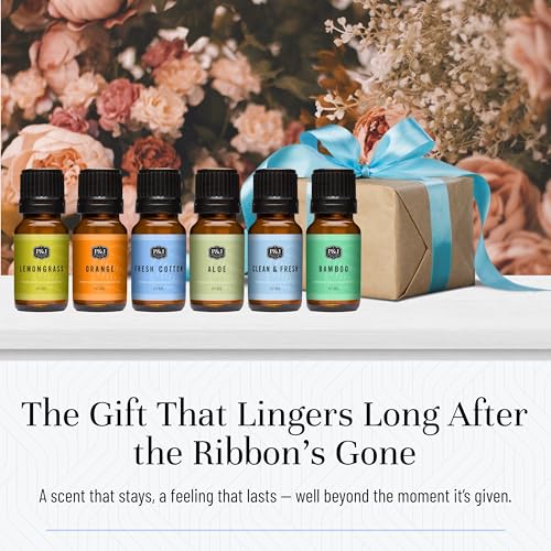 Image of P&J Fragrance Oil Clean Home Set | Lemongrass, Fresh Cotton, Clean & Fresh, Aloe, Bamboo, Orange Candle Scents for Candle Making, Freshie Scent, Soap Making Supplies, Diffuser Oil Scents