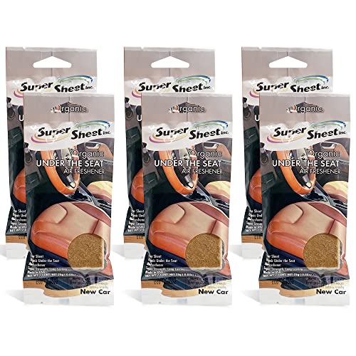 Image of Organic Under the Seat Car Air Freshener, Long Lasting Fragrance, New Car Scent, 6 Pack