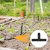 M METERXITY 25-Pack Drip Irrigation Barbed Fittings, for 3/8 Inch Tees Tubing Connector Plastic Coupling Irrigation Parts for Garden/Greenhouse/Aquarium/Flower Pot, Drip Pipe Accessories #4
