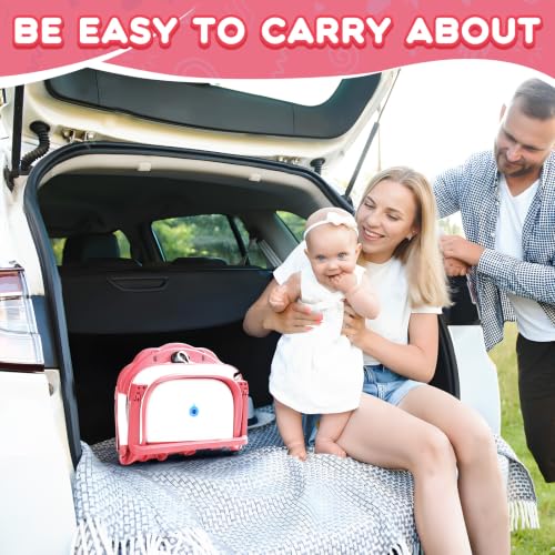 Image of Baby Bathtub Collapsible with Thermometer & Cushion, Portable Travel Tub