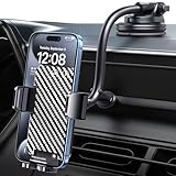 BIPOPIBO Phone Holders for your Car [Long Flexible Neck] Car Phone Mount [Anti-Shake Stabilizer] Cell Phone Holder Car for Dashboard Windshield Automotive Accessories Fit for iPhone Android Smartphone