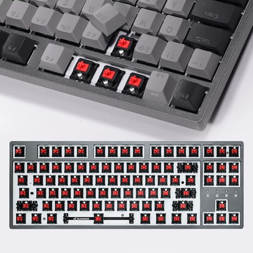 Image of Durgod Taurus K320 TKL Mechanical Gaming Keyboard - 87 Keys - Double Shot PBT - NKRO - USB Type C (Cherry Red, Corona (White Backlit))
