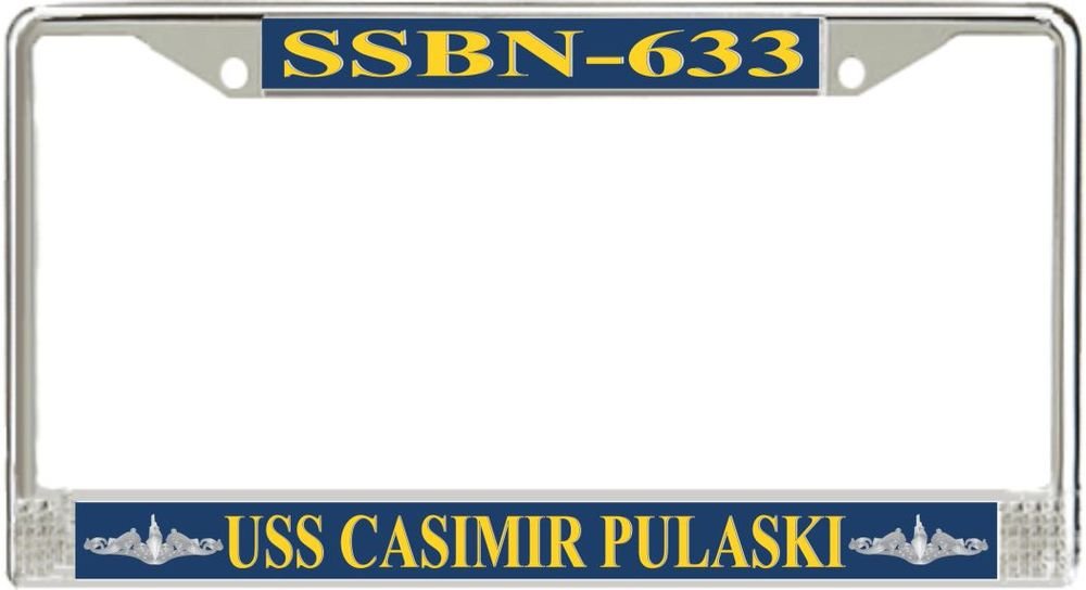 MR3Graphics USS Casimir Pulaski SSBN-633 Enlisted License Frame - American Made - Veteran Ap