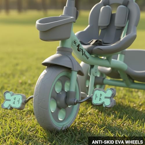 Image of Tricycle for Kids, with Parental Control, Tricycles for Kids 2 to 5 Years Boys and Girls, Cycle for 1+ Children, Bike with EVA Tech Wheels, Super, Sea Green