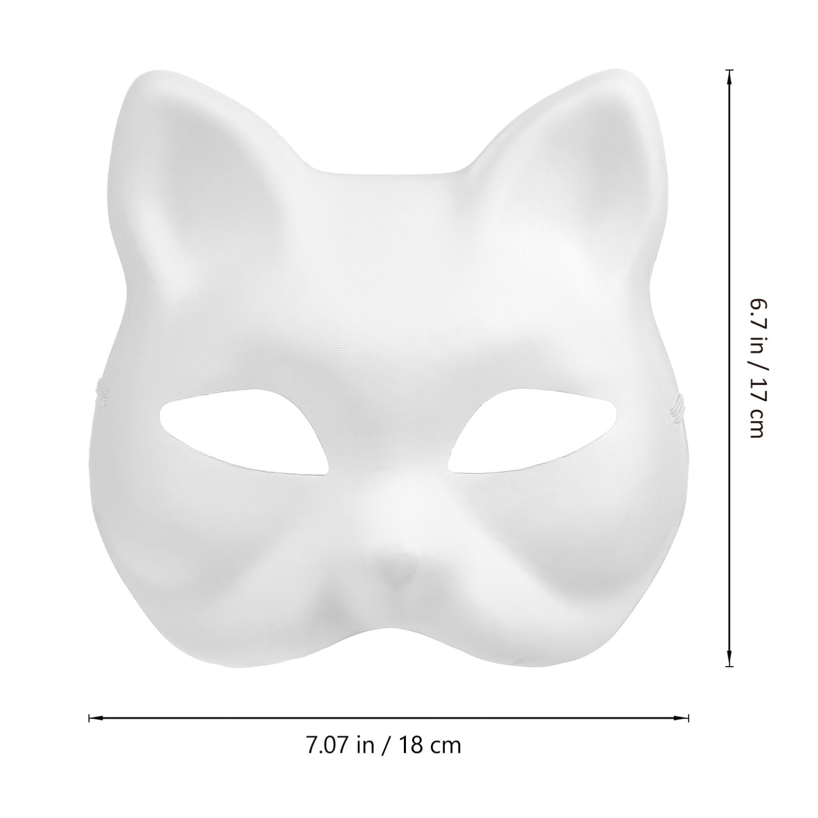 Healeved 10 Pezzi Maschere Gatto Vuote in Maschera Costume Leggera per Decorabile per Halloween Cosplay e Feste Maschera Mascherata Personalizzabile
