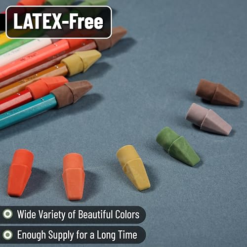 Image of Mr. Pen- Pencil Erasers Toppers, 120 Pack, Colorful, Latex Free, No Smudge | Mr Pen Erasers for Pencils