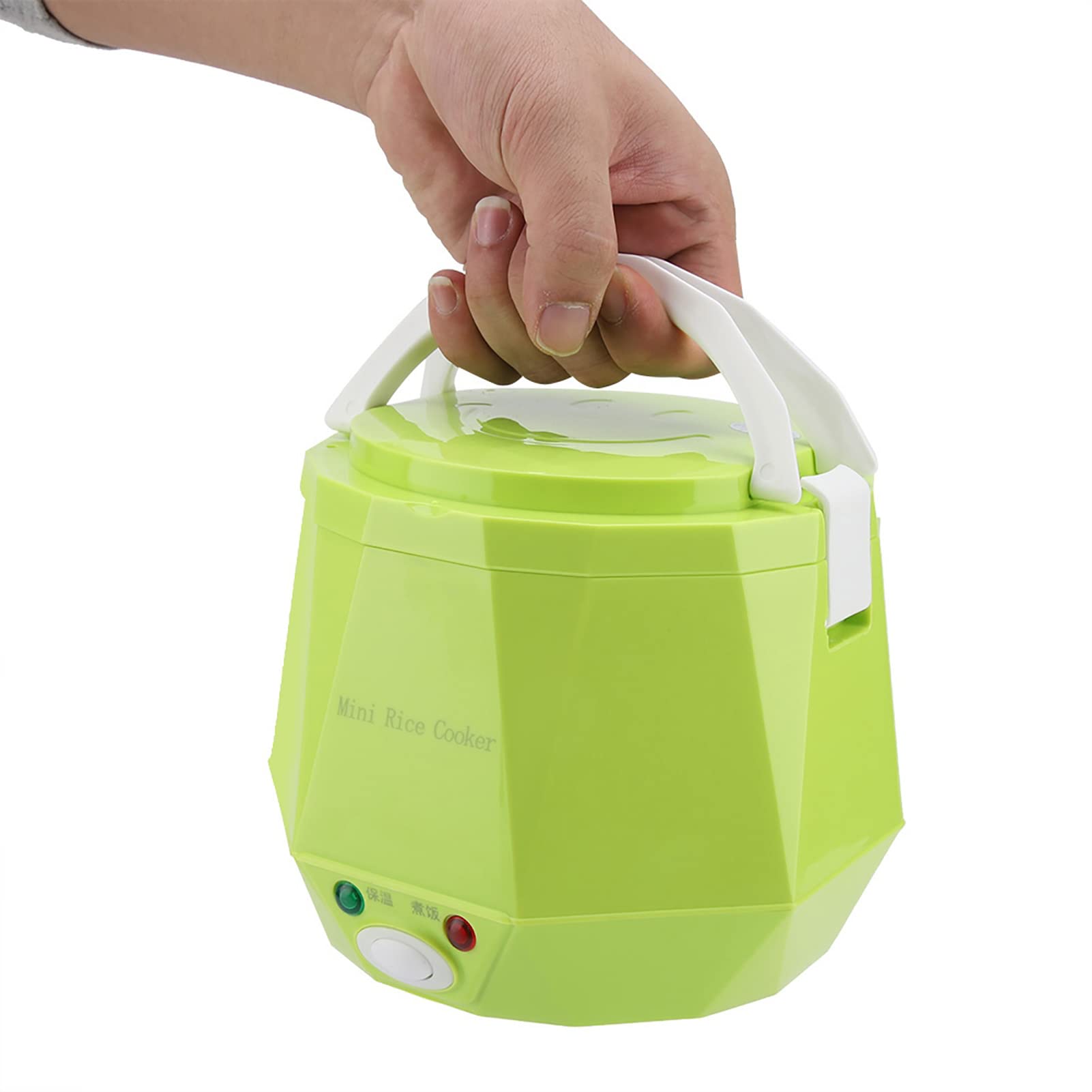 Olla Arrocera Eléctrica Multifuncional Portátil, 24V, 140W, Comida para Camiones, para el Hogar y los Viajes (GREEN)