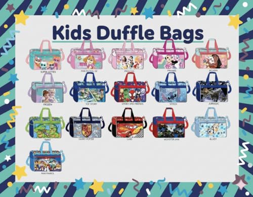 Image of Disney Super Kitties Kids Duffle Bag 16.5 inch - Travel & Sports Bag with Zipper Pocket, Mesh Sides & Shoulder Strap