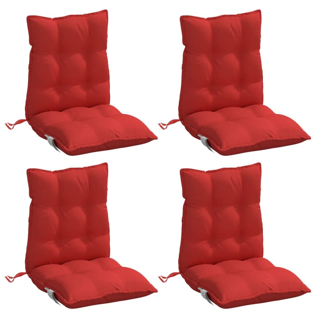 vidaXL Coussin d'extérieur 4 pc Rouge 100 x 50 x 7 cm