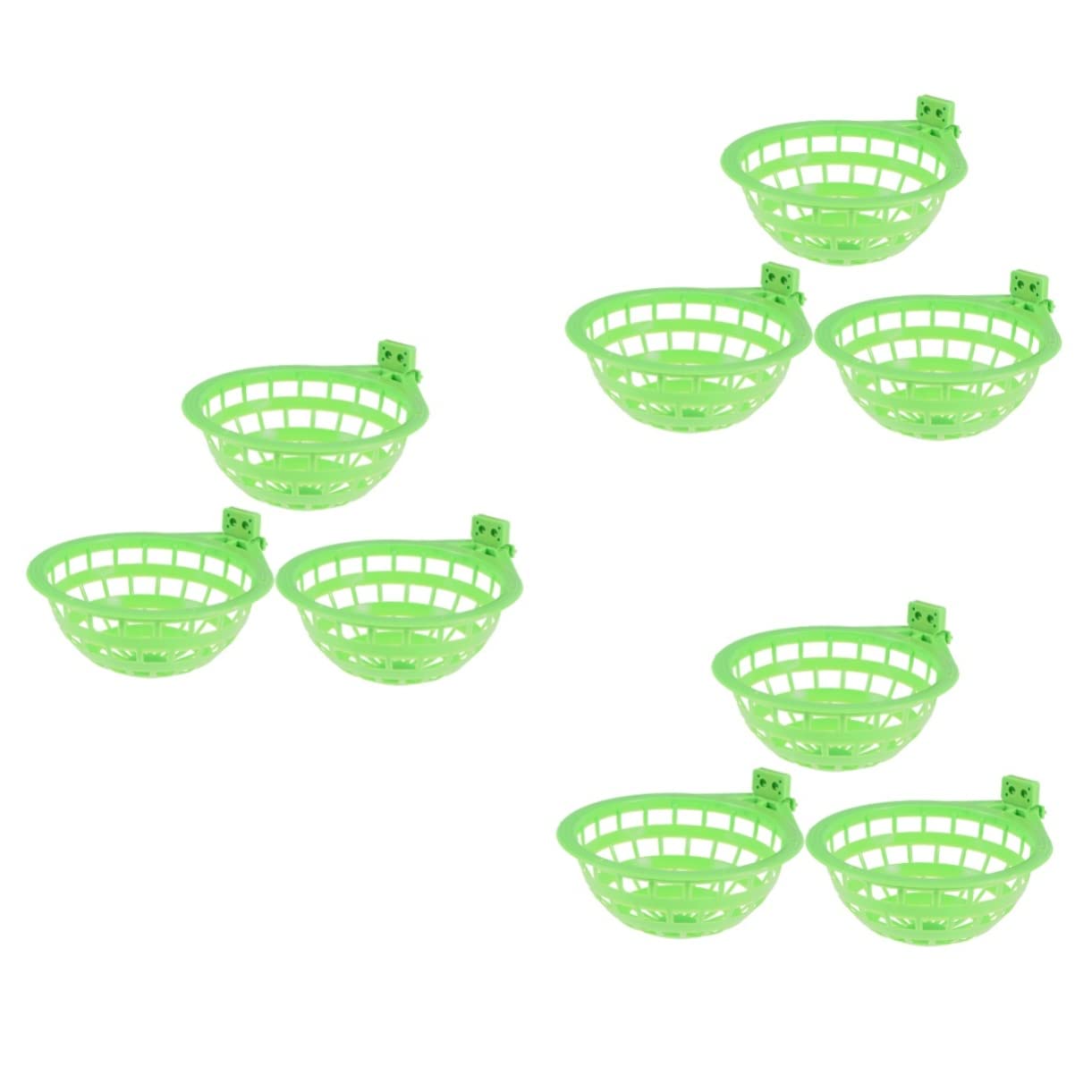 BESPORTBLE 9pezzi Nido per Uccelli Plastica Verde Nido Vuoto per Pappagalli e Piccoli Uccelli Accessori per Animali Domestici Posto per Riposo e Relax