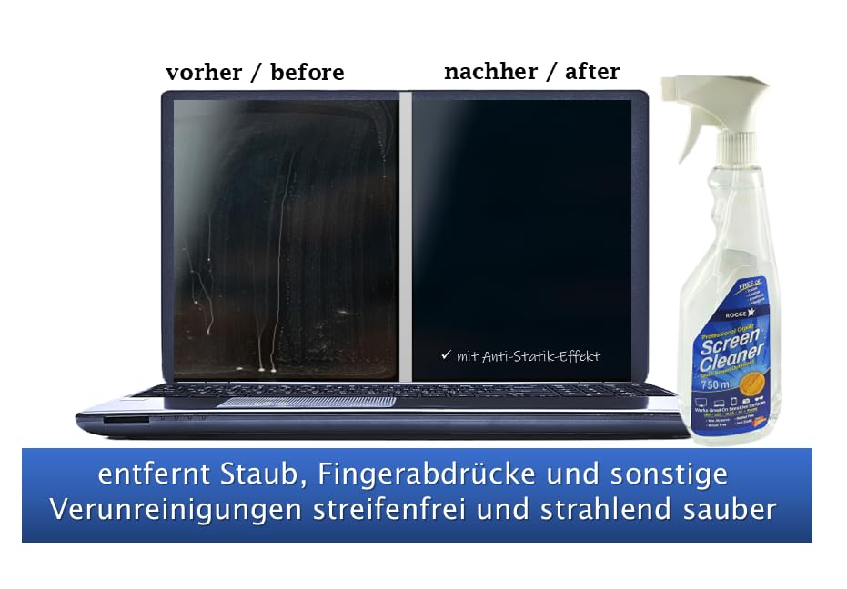 Detergente Schermi ROGGE Originale - Ricarica 1L Per LCD, LED, Smartphone - Foto 2