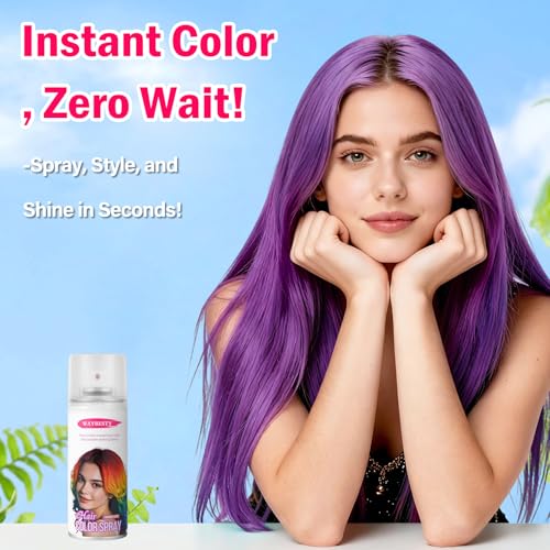 Spray temporal morado para cabello 120 ml miniatura 3