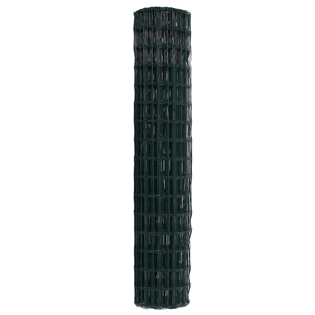 Recinzione Europea Con Ferro Rivestito in PVC, Struttura Robusta Resistente Alle Intemperie e Antiruggine, Recinzione da Giardino, Recinzione Modulare, Verde, 1.6 x 10 m