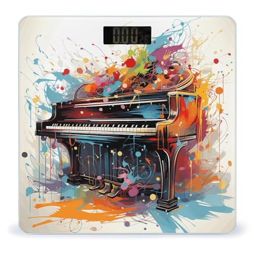 Báscula digital de baño Color Music con pantalla LCD brillante miniatura 1