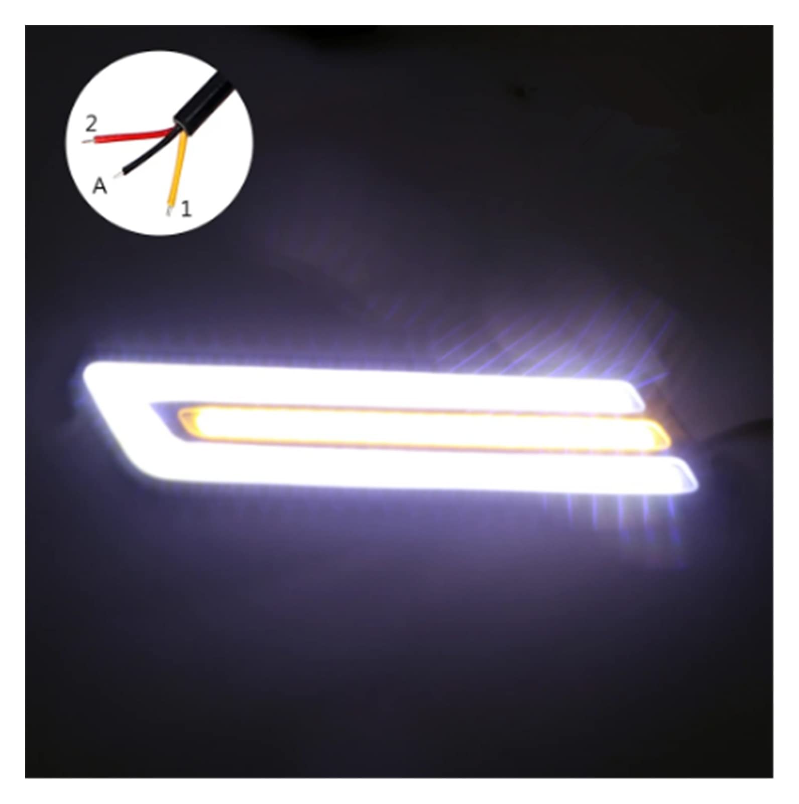 Blocchi luci antinebbia 1 Coppia Fendinebbia Luce Di Marcia Diurna Indicatori Di Direzione Luci - Auto DRL COB Luce Di Retromarcia Per Tutte Le Auto O Camion