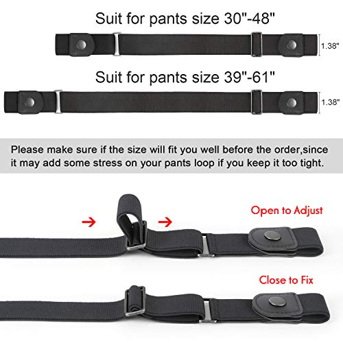 WERFORU No Buckle Elastic Belt for Men Stretch Buckle Free Belt for Jeans Pants 1.38 Inches Wide4