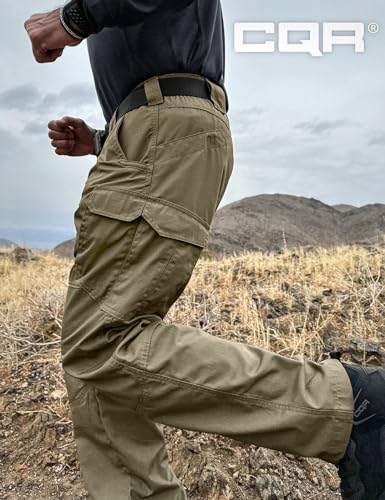 Image of CQR Men's Tactical Pants, Water Resistant Ripstop Cargo Pants, Lightweight EDC Work Hiking Pants, Outdoor Apparel