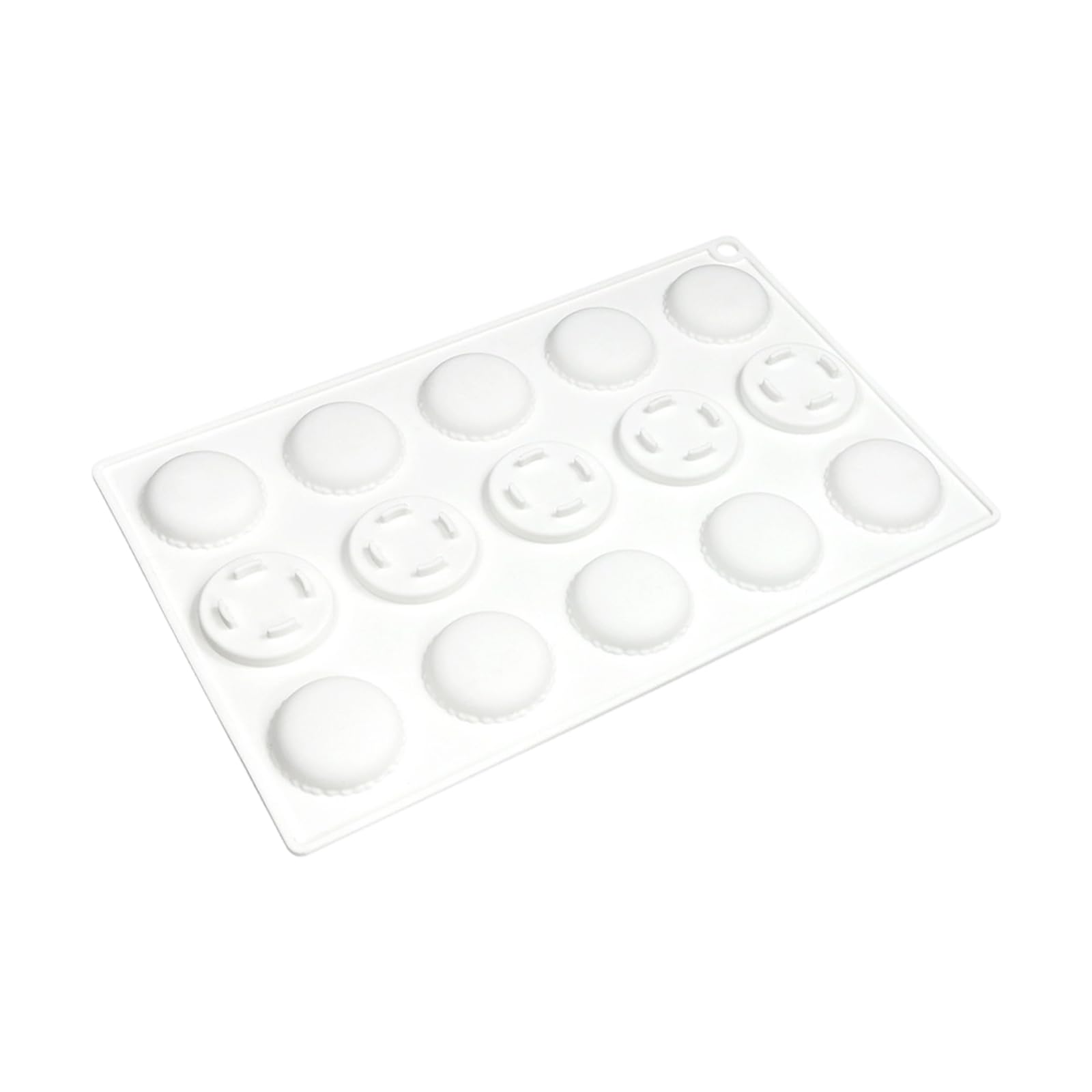 Shntig Sturdy 15 Pocket Silicone Molds Dessert Making Tool for Perfect Macarons Also Works for Soap and Craft Chocolate Candy Molds
