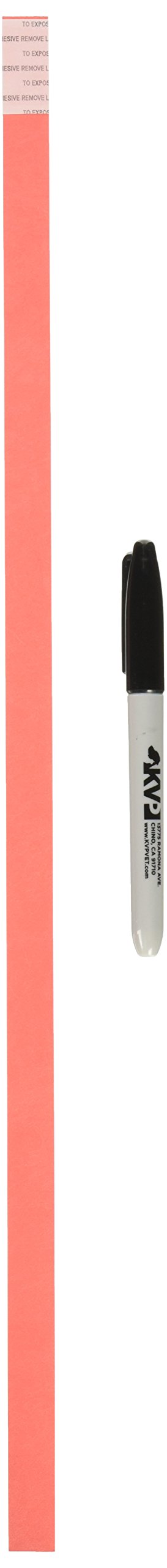KVP Pet 500 Count ID Bands, 20", Red