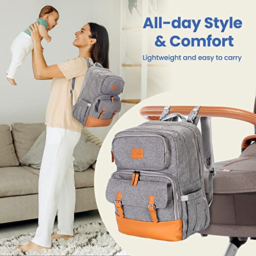 Image of PILLANI Baby Diaper Bag Backpack - Large Bag for Boys & Girls, Waterproof Diaper Backpack - Travel Diaper Bags w /Changing Pad, Baby Registry Search & Shower Gifts - Essentials Must Haves Newborn Stuff