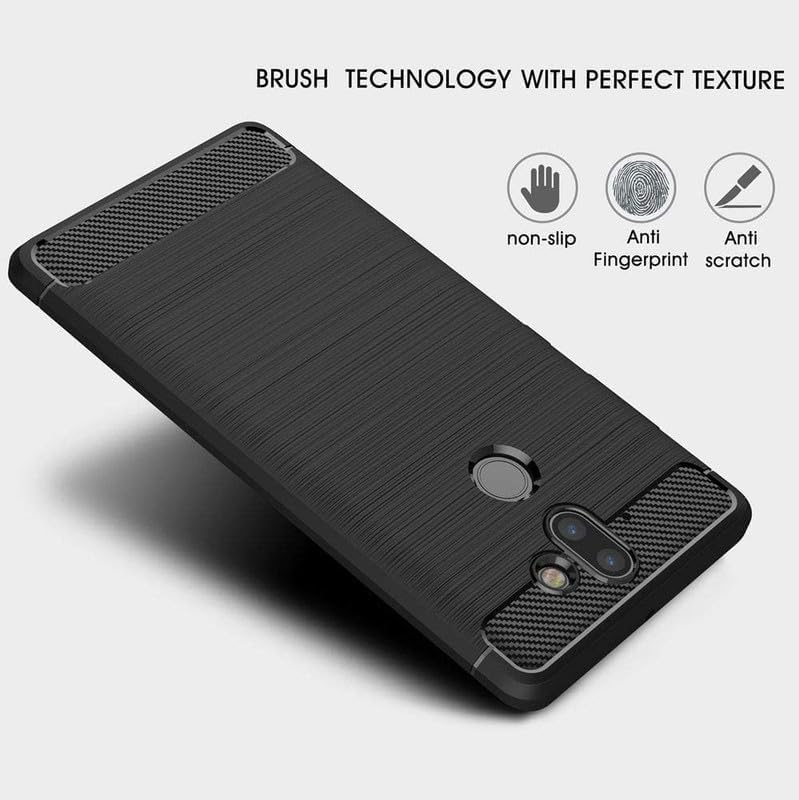 Image of Hybrid Carbon Fiber Back Case for Nokia 8 Sirocco (Black)