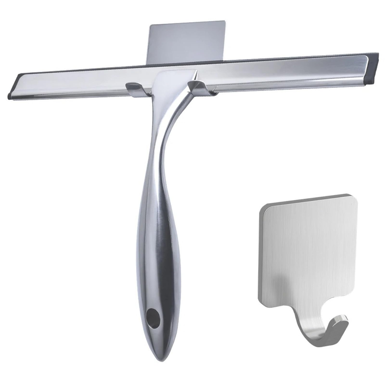 Duschabzieher Für Glastüren 3 stücke Dusche Rakel Set 10/12/14'' Zoll Fenster Wischer Silikon Klinge for Badezimmer Haushalt Hotel Reinigung Werkzeuge(14 inch Sliver)
