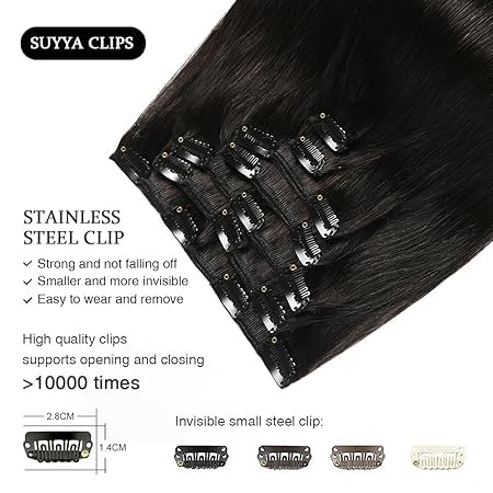 SUYYA Clip in Hair Extensions Real Human Hair - Image 4