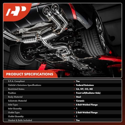 A-Premium Front Left Exhaust Manifold Catalytic Converter Kit Direct-Fit Compatible with Ford Explorer 2011-2012 3.5L, Edge 2011-2014 3.5L 3.7L & Lincoln MKX 2011-2015 3.7L, EPA Compliant by A-Premium - Image 3