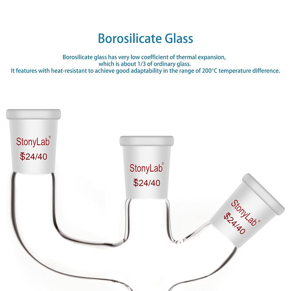 Adaptateur Filtration Sous Vide Stonylab - Verre Borosilicaté 24/40 - 250 Ml - Pour Labo