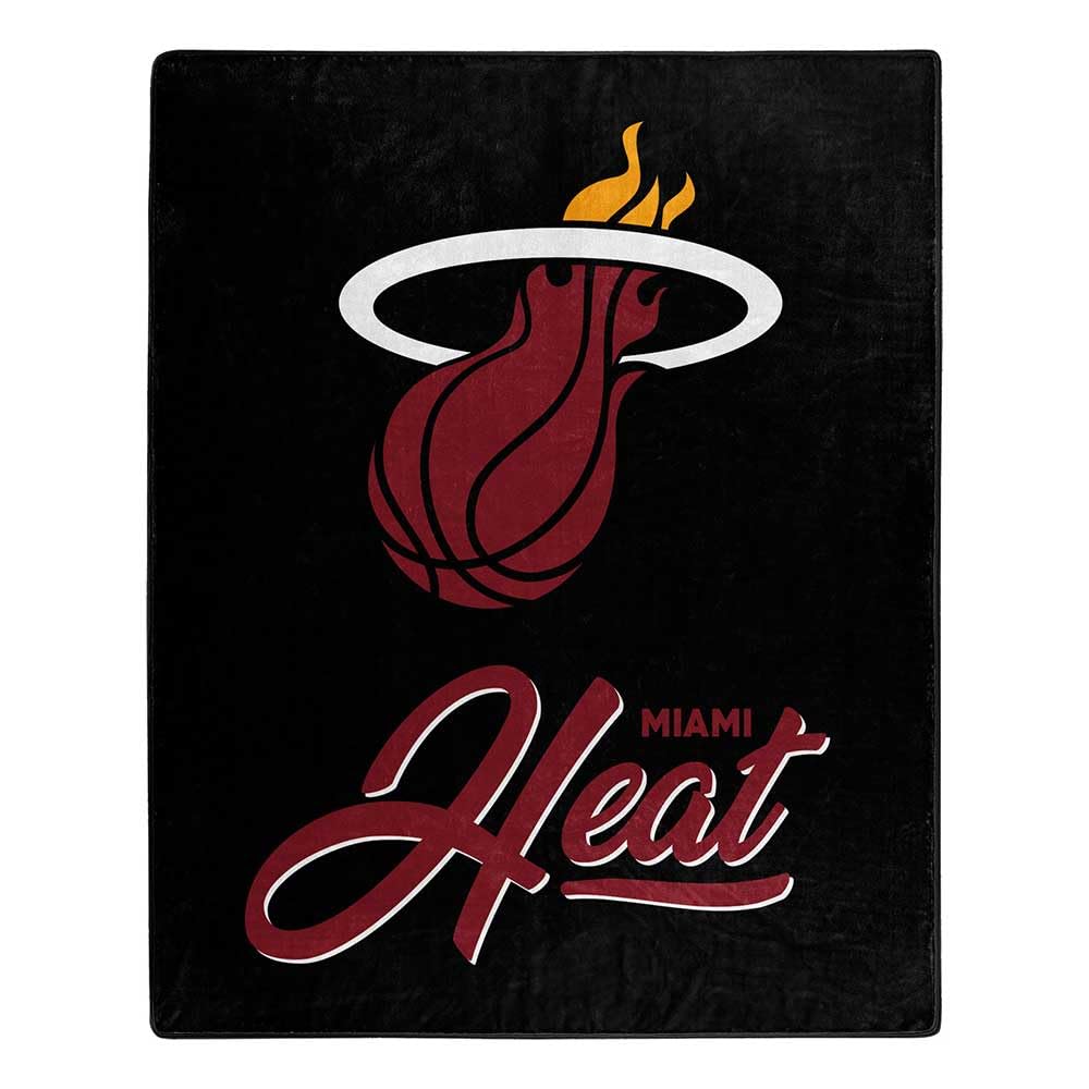 Northwest NBA Miami Heat Unisex-Adult Raschel Throw Blanket, 50" x 60", Signature