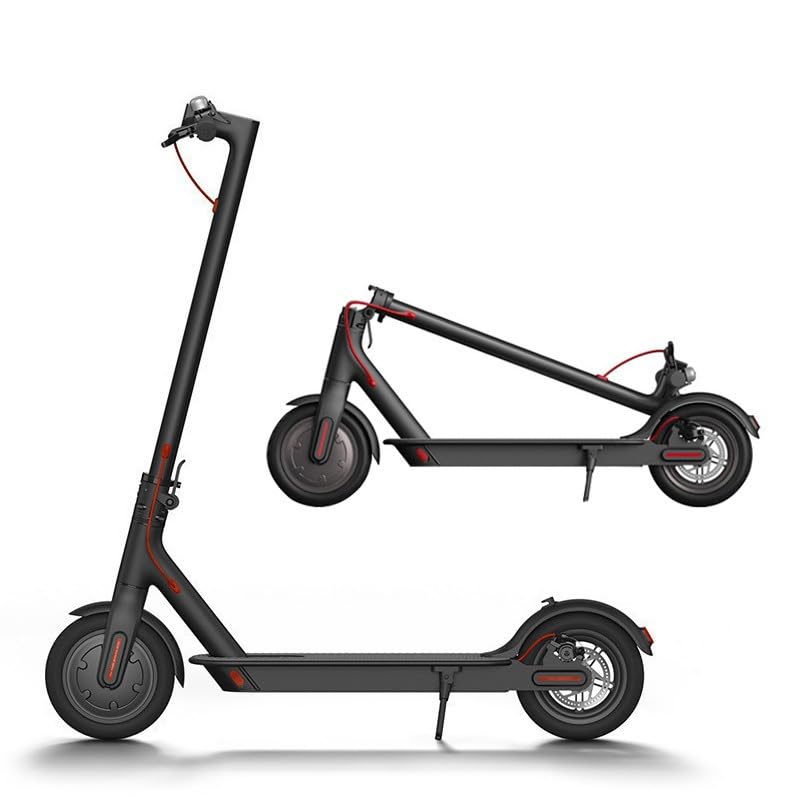 Scooter Elétrico Dobrável, Velocidade 25km/h, Pneus 8.5' Anti-Furo, Display LED, Bluetooth, Suspensão Dianteira, Freio a Disco, Alumínio Preto