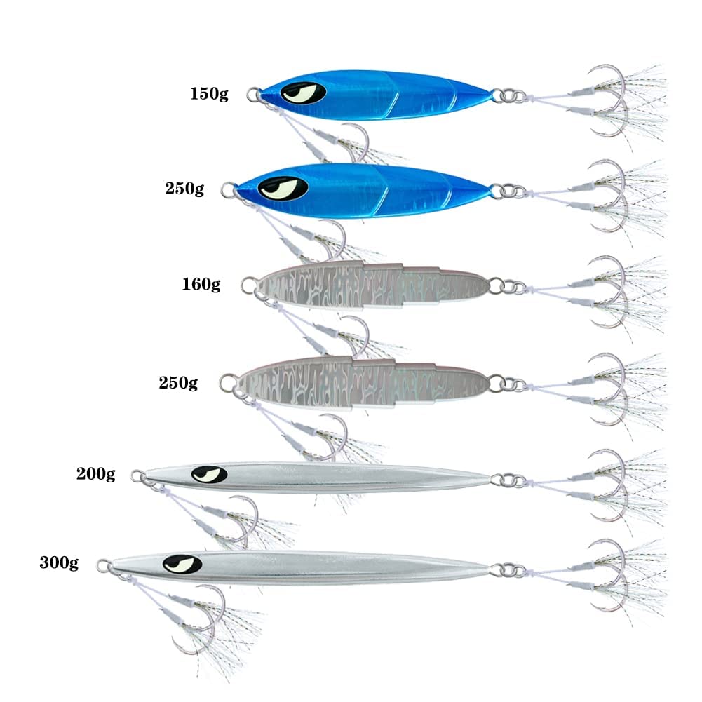 Slow Pitch Jig Flat Fall Jigs Saltwater Fishing Jig Vertical Baits with Glow Jig Hooks (#005:Pink, 60g
