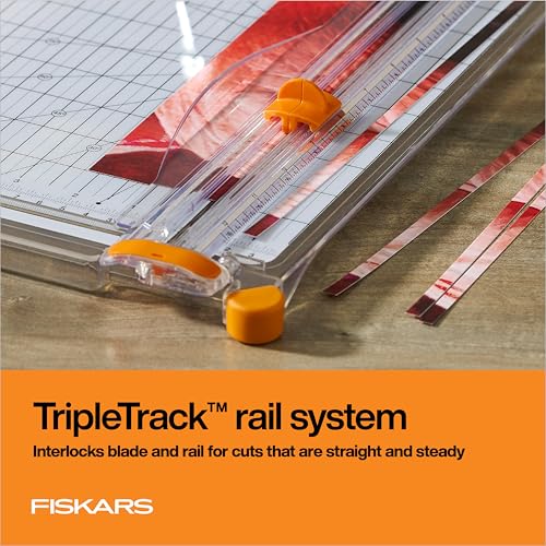 image for Fiskars Precision Paper Trimmer, Easy and Accurate Crafting Tool, Cuts
