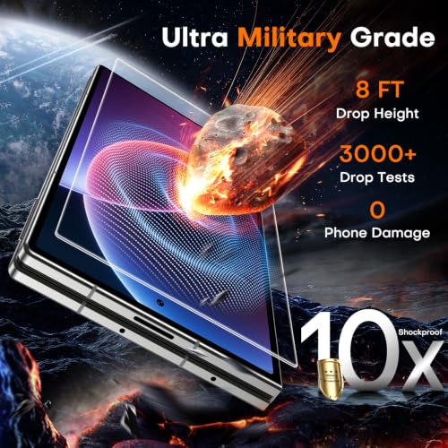Image of TOCOL for Samsung Galaxy Z Fold 8 Screen Protector | Easy Installation Bubble-Free, 9H+ Tempered Glass, 8FT Military Grade Shatterproof, Anti-Scratch, Case Friendly HD 2 Pack