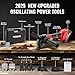 TEENO Cordless Oscillating Tool 20V Battery Powered Oscillating Multitool with 4° Oscillation Angle, 8500-21000 OPM, 6 Variable Speed Oscillating Saw for Sanding/Cutting & Scraping(1 Battery)