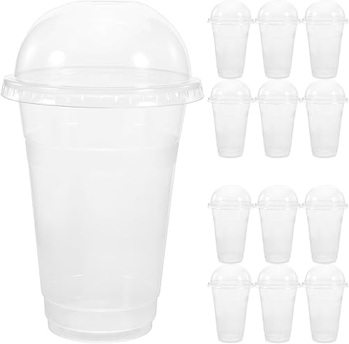 Healifty 50 juegos de tazas de café para bebidas, tazas de café transparentes con tapa, tazas transparentes con tapa, tazas transparentes, taza