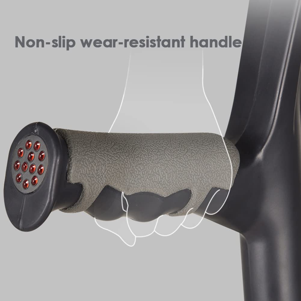 Par de Muletas Plegables para Adulto, Muletas de Antebrazo Aluminio con Altura Regulable 93-116cm, Muletas Ortopédicas, 2 Unidades (Color : Black)