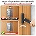YogePote Heavy Duty Multi-Size Door Hinge Adjustment Tool, 4-in-1 Door Hinge Gap Wrench Kit for Commercial & Home Use, Adjustable Knuckle Bender & Repair Tool (Black-1pc)