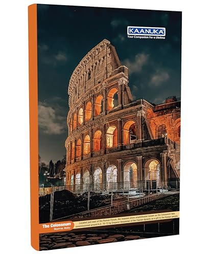 Image of KAANUKA Long Size Notebook - 172 Pages, Unruled, Plain, Long Size - 27.2cm X 16.7cm, Pack Of 6 Notebooks, Long Size Unruled Notebooks for School and College Students