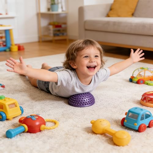 DXIA 2Pcs Balance-Igel Fitness Halbkugel, Sport Kissen für Balancetraining Koordinationstraining, 16 cm Massageball Igelball für Kinder & Erwachsene Fördert Koordination