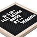 Felt Letter Board with 294 Letters, Numbers & Symbols - 10 x 10 inch Changeable Message Board with Wooden Frame Wall Mount Hook, Black & Wood