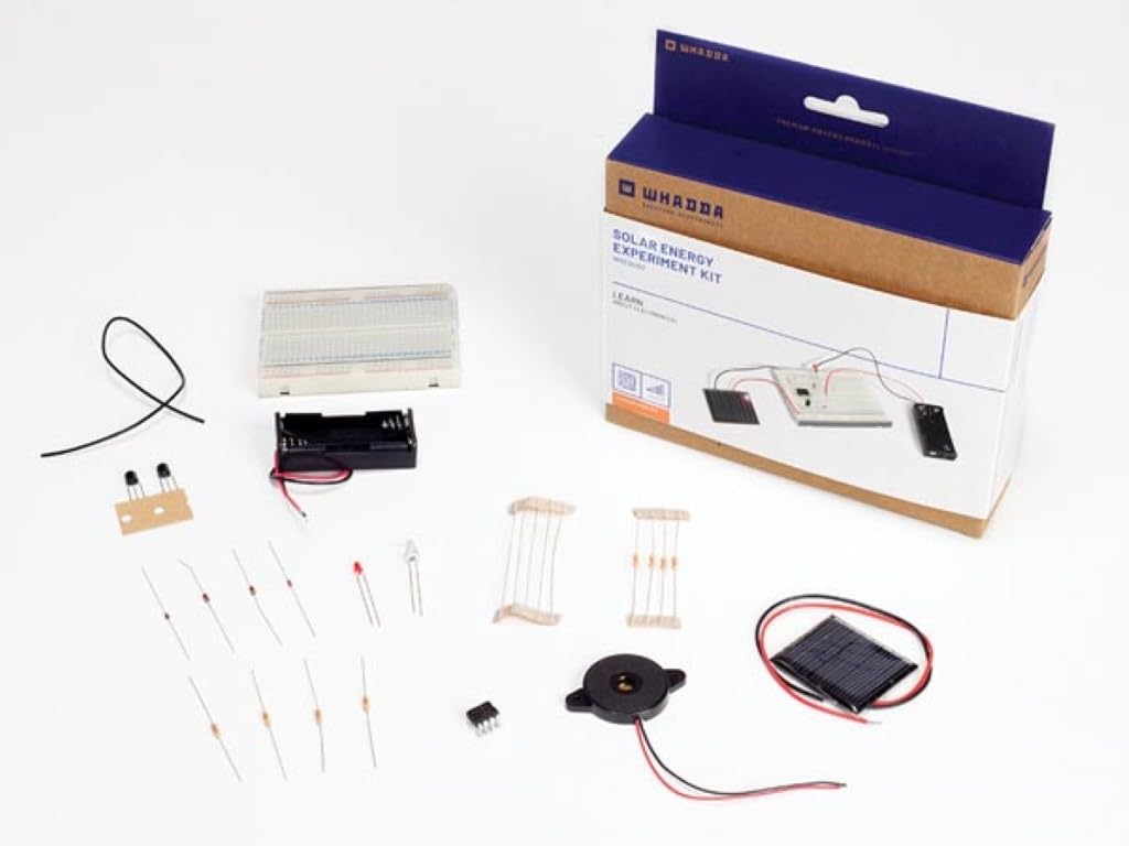 Whadda Lernpaket, Experimentierkasten, Einsteigerset, kein Löten erforderlich, Steckplatine, Solarenergie